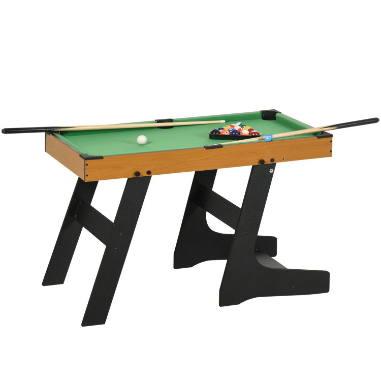 Soozier 38" Foldable Billiards Tabletop Game, Pool Table Set, Fun For The Whole Family With Easy Folding For Storage, Balls, Cues, Chalk, Brush For Game Room, Man Cave