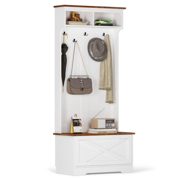 Wardrobe, Home Wardrobe, Bedroom Storage, Minimalist Coat Rack, Vintage White