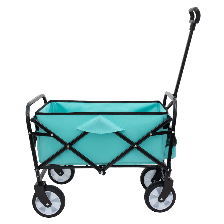 Minimeetall Extention Collapsible Foldable Wagon Cart With Strapping System Beach Wagon Utility Cart Utility Wagon Grocery Cart For For Camping Shopping Sports Gardeing Fishing Supports 225Lbs Blue