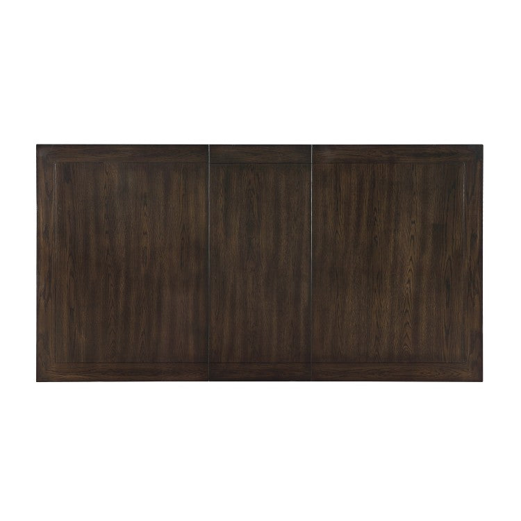 Dark Brown Finish 1Pc Dining Table With Separate Extension Leaf Classic Look Dining Wooden Furniture