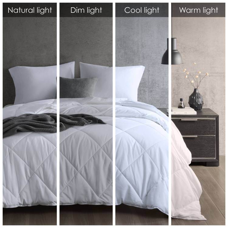 Oversized Down Alternative Comforter White King Cal King