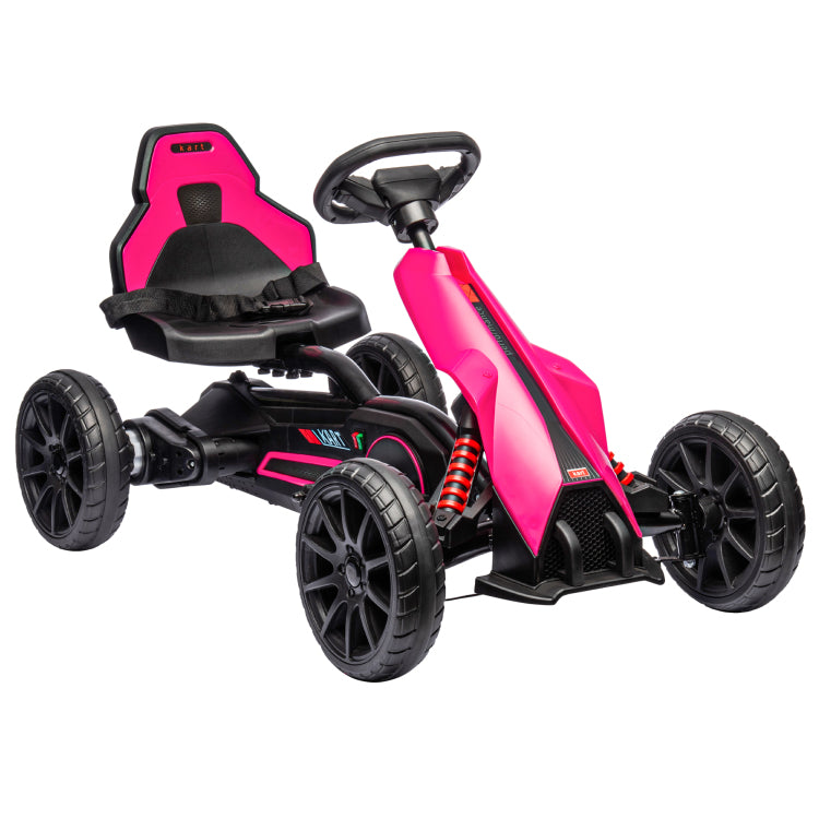Aosom 12V Electric Go Kart For Kids, Outdoor Ride On Toy With Forward Backward Drive & Adjustable Speed, Gift For Child 3 8 Years Old, Pink