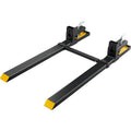 Pallet Forks, 4000 Lbs Clamp On Pallet Forks, 60" Total Length Heavy Duty Pallet Forks With Adjustable Stabilizer Bar, Tractor Bucket Forks For Tractor Attachments, Skid Steer, Loader Bucket