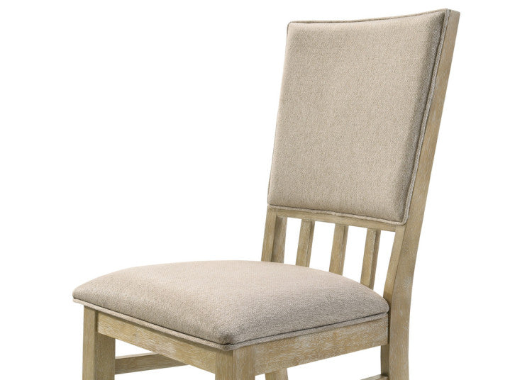 Baldo Set Of 2 Reclaimed Wheat 19"W Contemporary Fabric Dining Chair