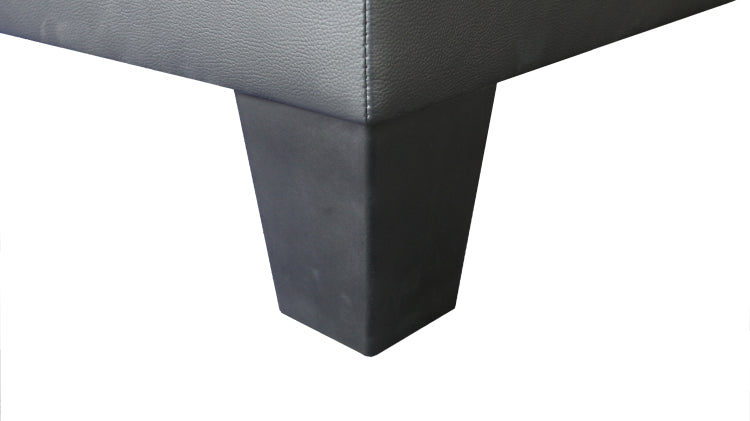 Genesis 85"W Black Pvc Fabric Sofa With Led Lights, Usb Charger, Storage Console, Cupholders, Tufted Cushions