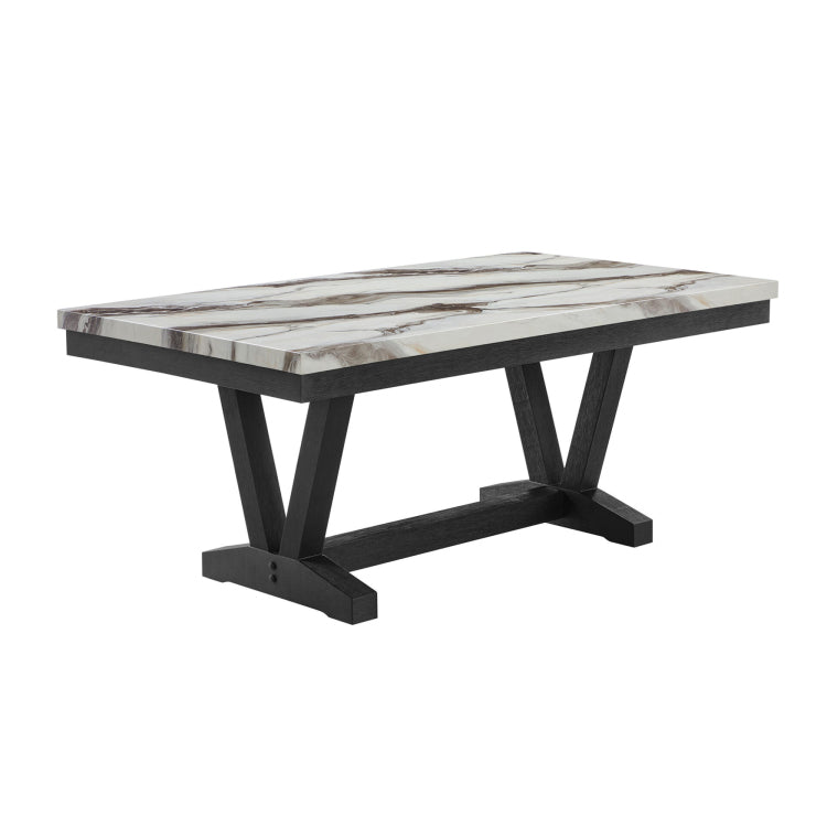 Panda Marble Black And White Dining Table