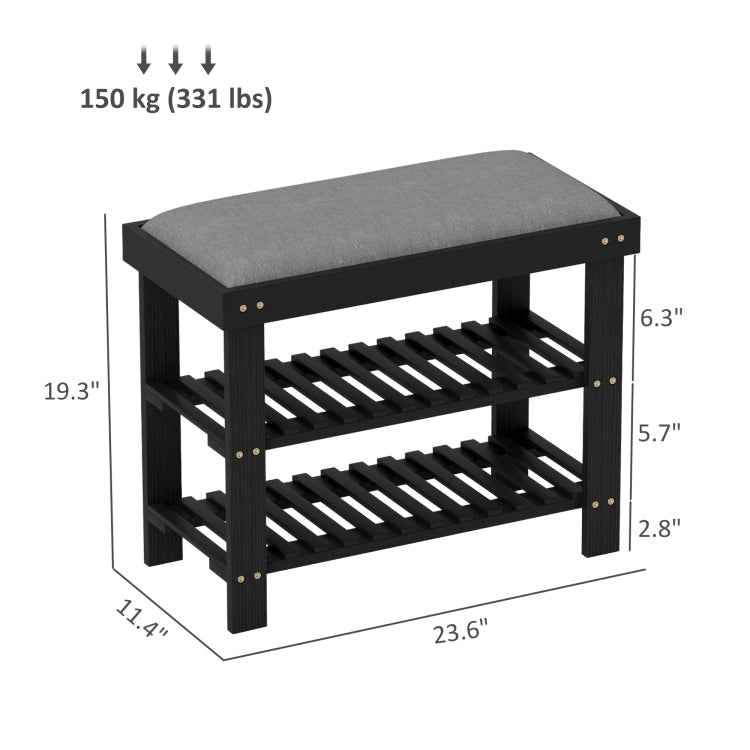 Shoe Organizer,Shoe Storage Bench,3 Tier Entryway Bench