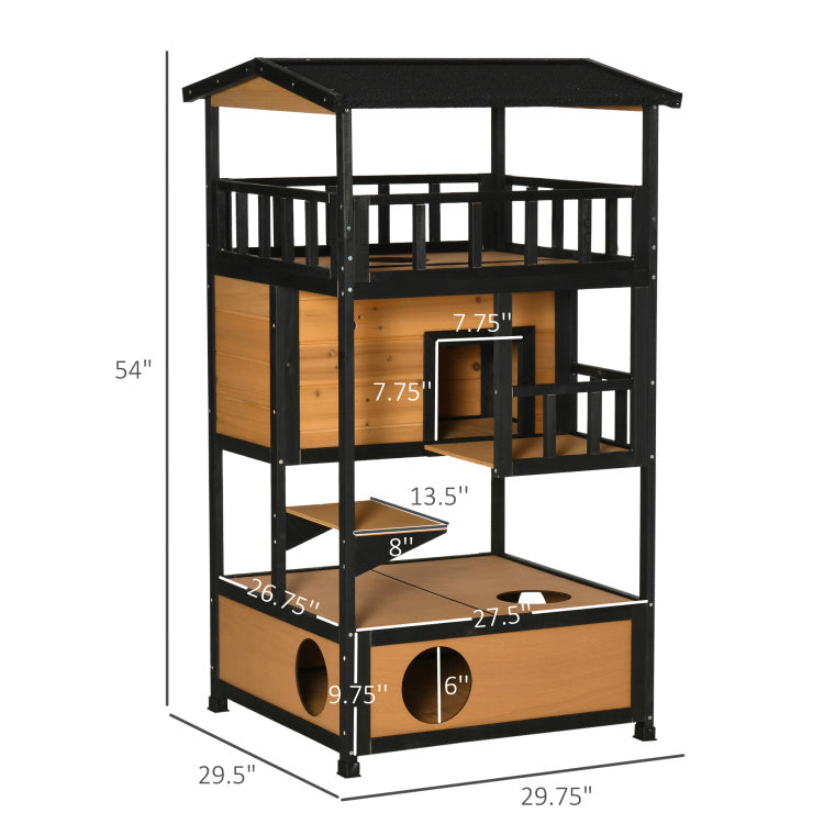 Pet House,Wooden Outdoor Cat House