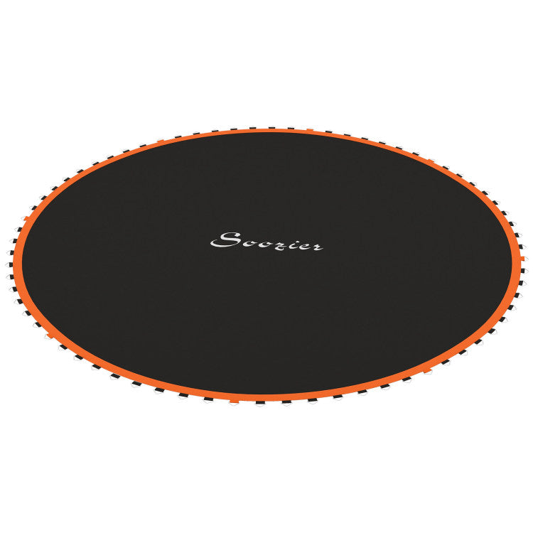 Soozier Trampoline Replacement Mat, Fits 12' Trampoline With 72 V Hooks & 5.5" Springs, Trampoline Mat With 8 Rows Of Stitching & Spring Pull Tool Spring & Frame Not Included , Orange