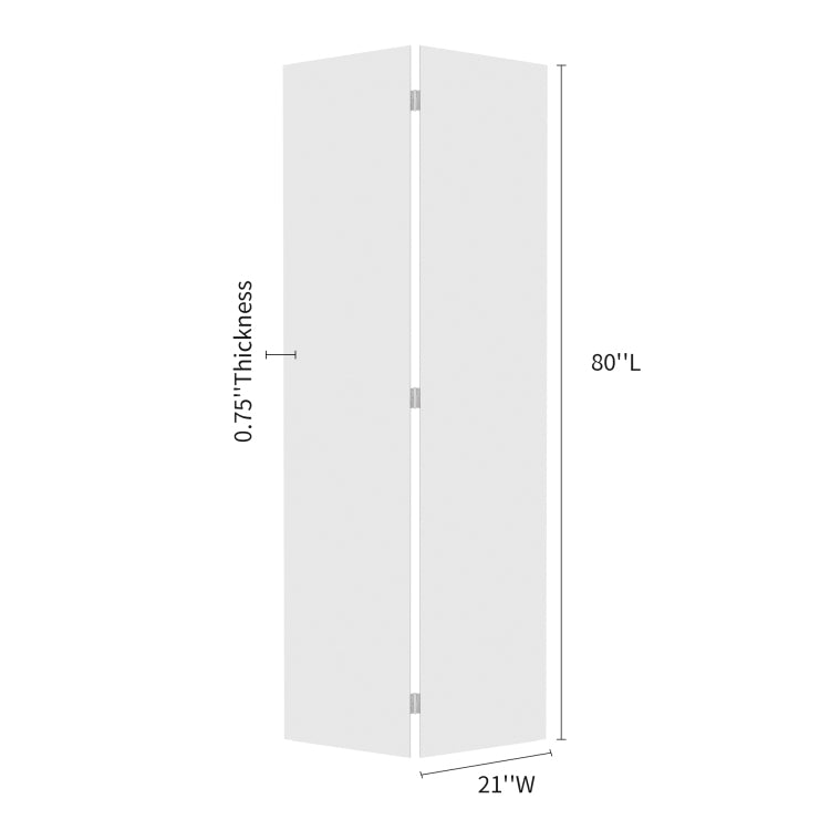 18Modern Flat Panel 42 In. X 80 In. Solid Core White Finished Vinyl Bi Fold Door With Hardware Kit