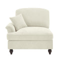 Sofa Lsf Chenille W 1 Pillow Beige White
