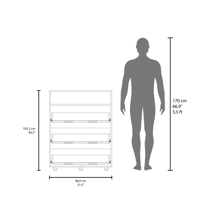 Aberdeen Drawer, Bedroom, Matt Gray