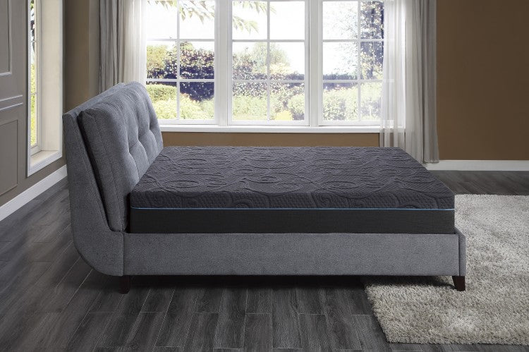 11 Inch Queen Size Bed Mattress Gel Infused Memory Foam Hybrid Mattress, Dark Gray, Mattress In A Box