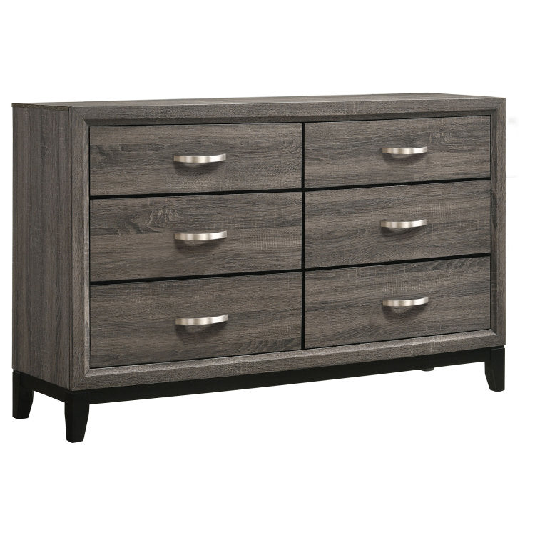 Cabrillo Grey Oak 6 Drawer Dresser