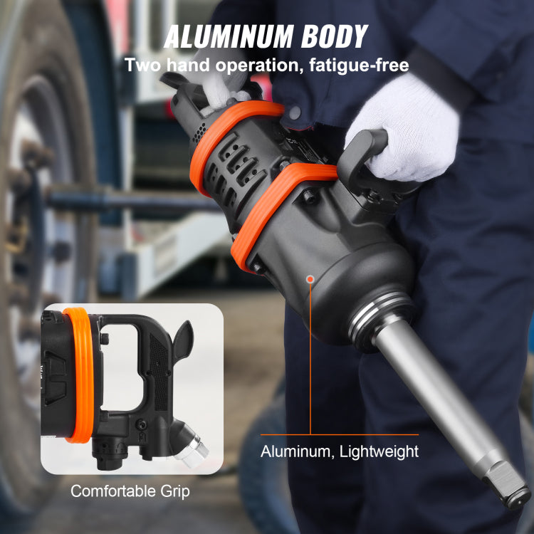 1 Inch Air Impact Wrench, Up To 5175 Ft Lbs Beast Reverse Torque Output Pneumatic Impact Gun W 8 Inch Extended Anvil For Repairs And Maintenance Of Heavy Duty Machinery Semi Truck Bus