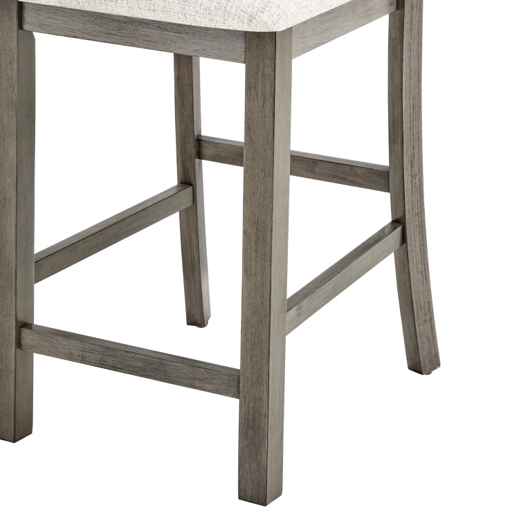Dining Table, Bar Table And Chairs Set, 5 Piece Dining Table Set,Retro Style Breakfast Table Set,For Living Room, Dining Room Gray Requires Assembly