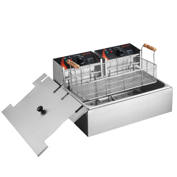 Commercial Electric Deep Fryer Countertop Deep Fryer 3000W 18Qt 17L