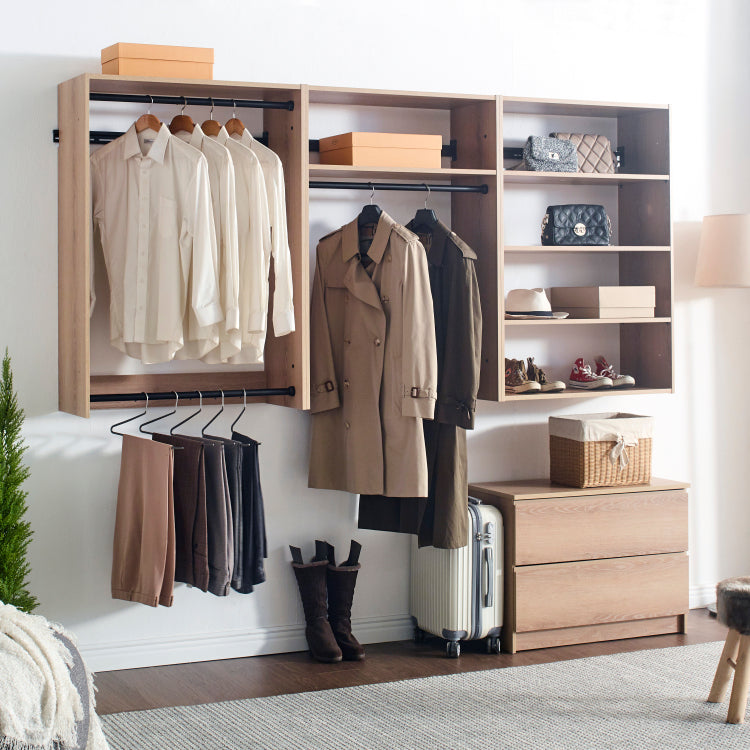 Devi Oak Wood Closet System