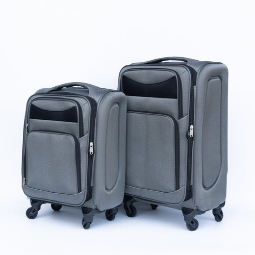 20 24 Two Piece Suitcase Suitcase Set Oxford Trolley Case Without Password Lock Universal Wheel Gray