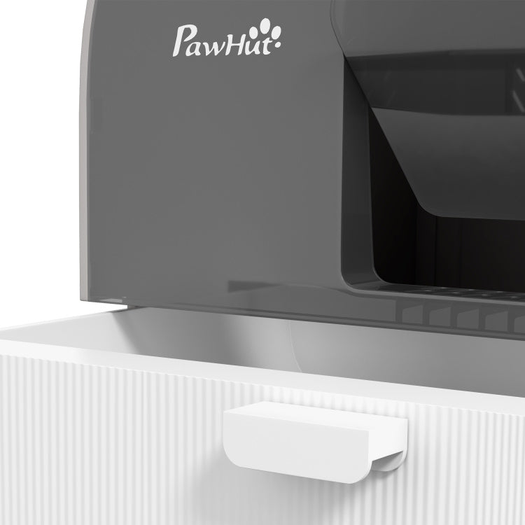 Pawhut Cat Litter Box With Lid, Covered Litter Box For Indoor Cats With Tray, Scoop, Filter, 17" X 17" X 18.5", Light Gray