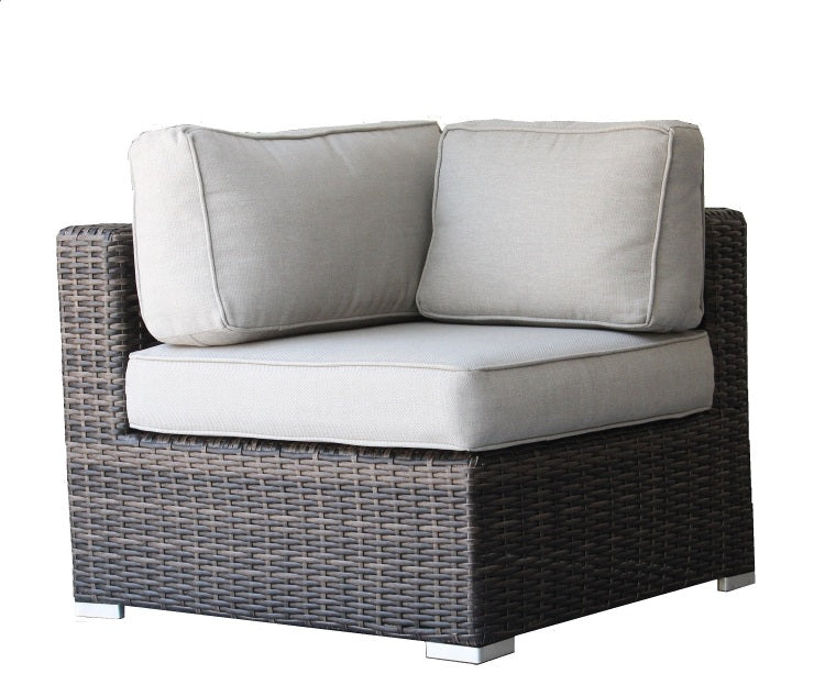 Minnesota Wicker Sectional Corner Brown