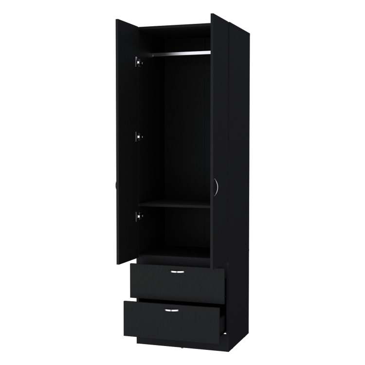 Wenge 2 Door 2 Drawer Wardrobe