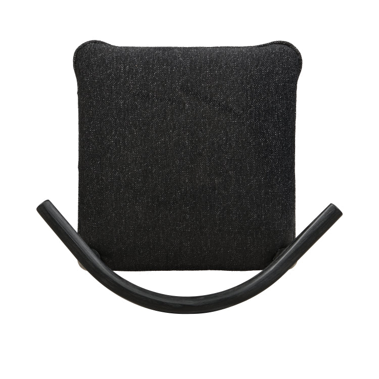 Counter Stool In Black Fabric Set Of 2