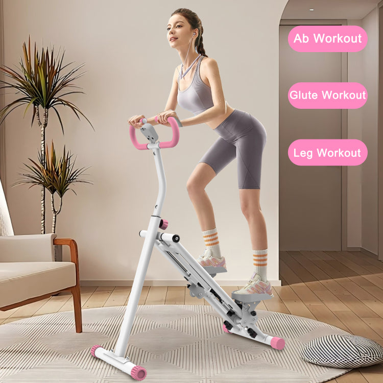Stair Stepper With Resistance Home Upgrade Vertical Climber Workout Machine For Full Body Exercise Climber Fitness Equipment With Stable Frame Adjustable Handlebar Pink