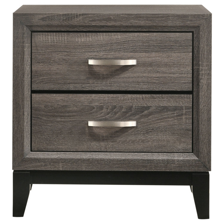 Stephan Grey Oak 2 Drawer Nightstand