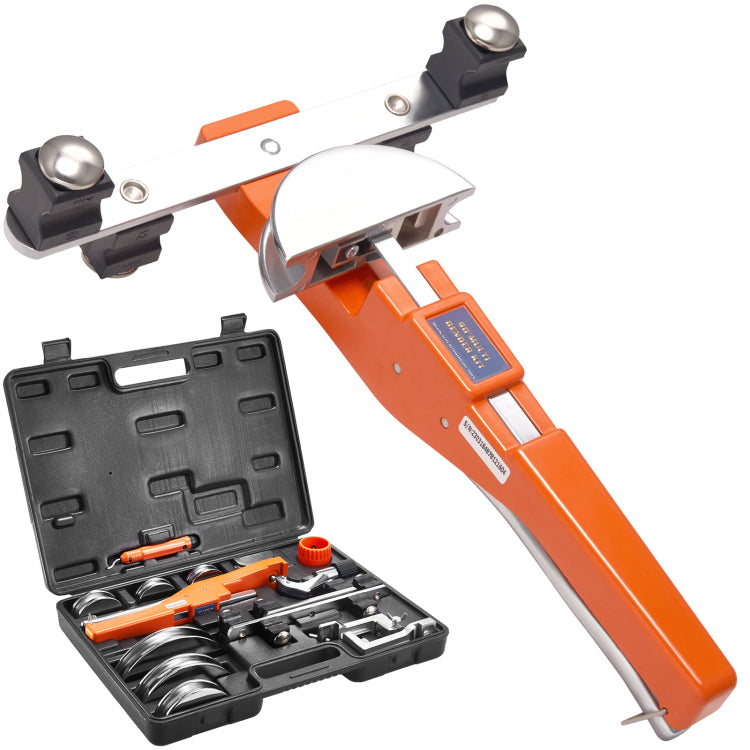 Pipe Tube Bender, 1 4" 7 8" O.D. Ratcheting Tubing Bender, 90 Forward Reverse Pipes Bending Tools With 7 Dies And Pipe Cutter For Hvac Air Conditioning Refrigerator Repair