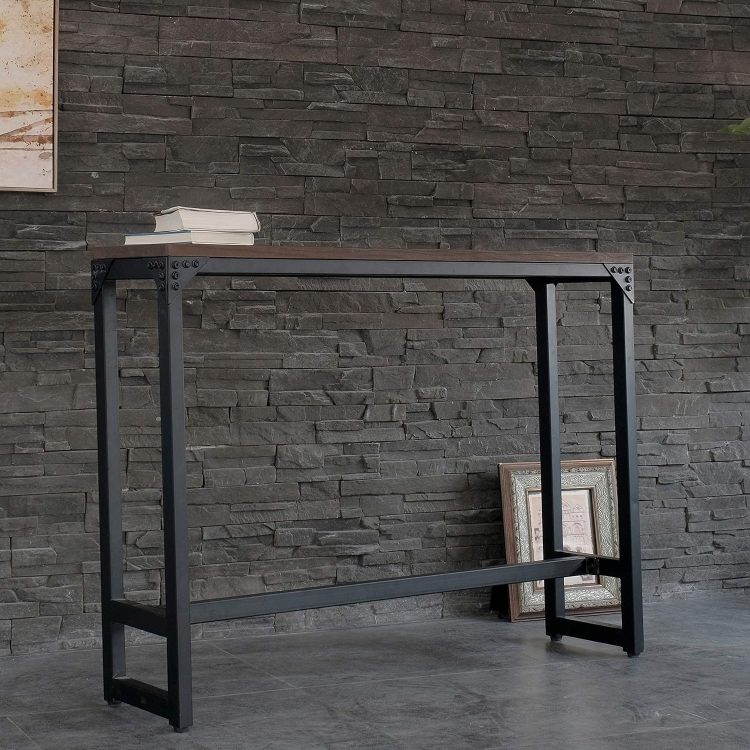 Minimalist Contemporary Industrial Bar Cocktail Logan Table