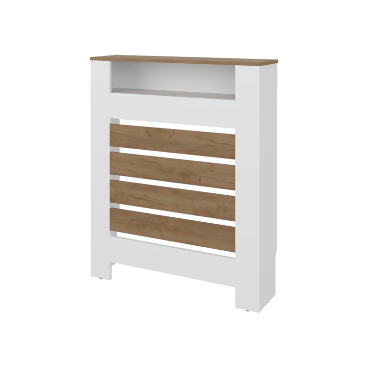 Radiator Cover Cabinet, 1 Shelf, White Walnut