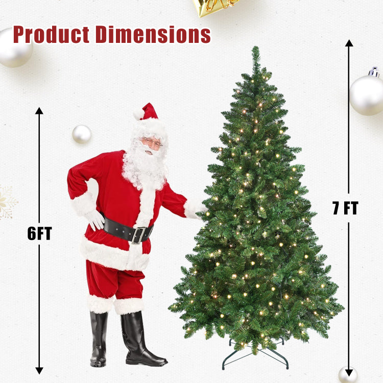 6Ft Green Christmas Tree With 300 Wifi Controlled Rgb Led Lights, 751 Pvc Tips, 38 Light Functions, Music Sync, Hinged Structure & Metal Stand Smart App Controlled Holiday Tree