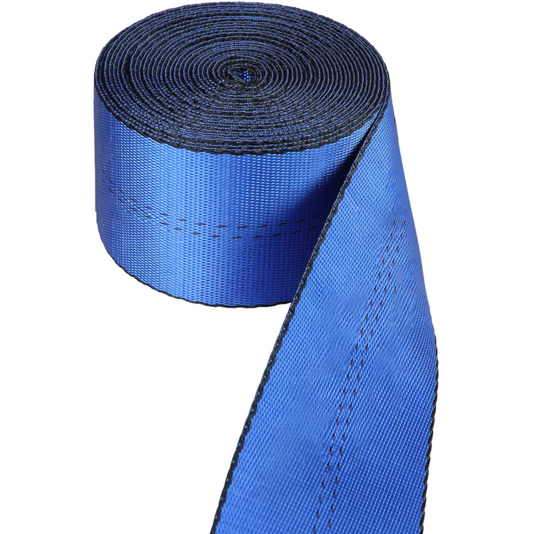 Winch Straps, 4" X 30', 6000 Lbs Load Capacity, 18000 Lbs Breaking Strength, Truck Straps With Flat Hook, Flatbed Tie Downs Cargo Control For Trailers, Farms, Rescues, Tree Saver, Blue 10 Pack