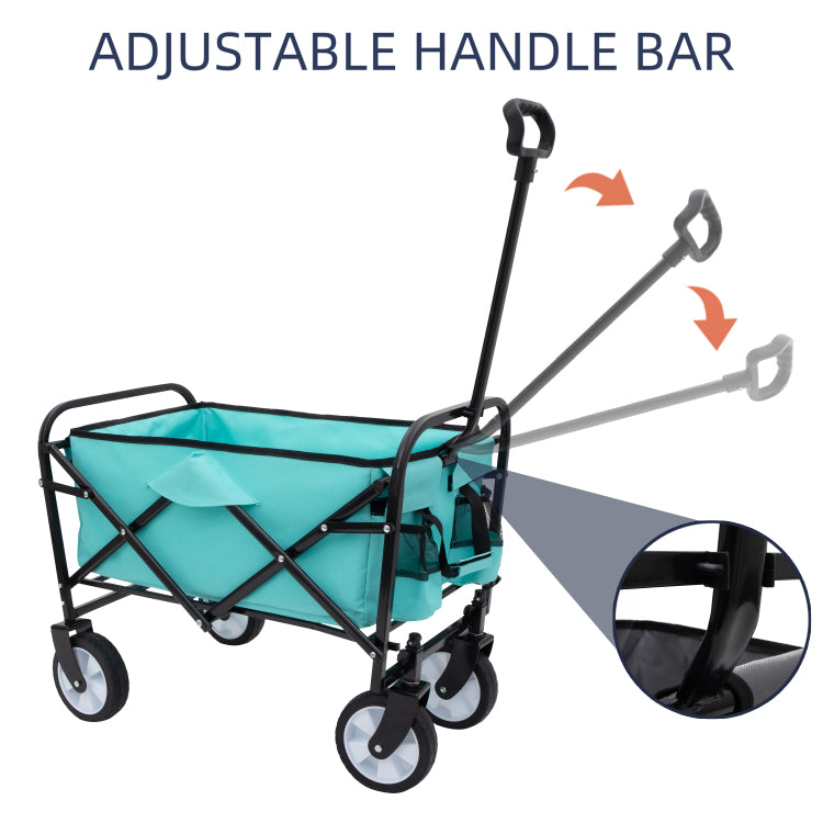 Minimeetall Multi Use Bag,Collapsible Foldable Wagon Cart Beach Wagon Heavy Duty Utility Cart Utility Wagon Grocery Cart For For Camping 3Pcs Plastic Liner Bag Cover , Blue
