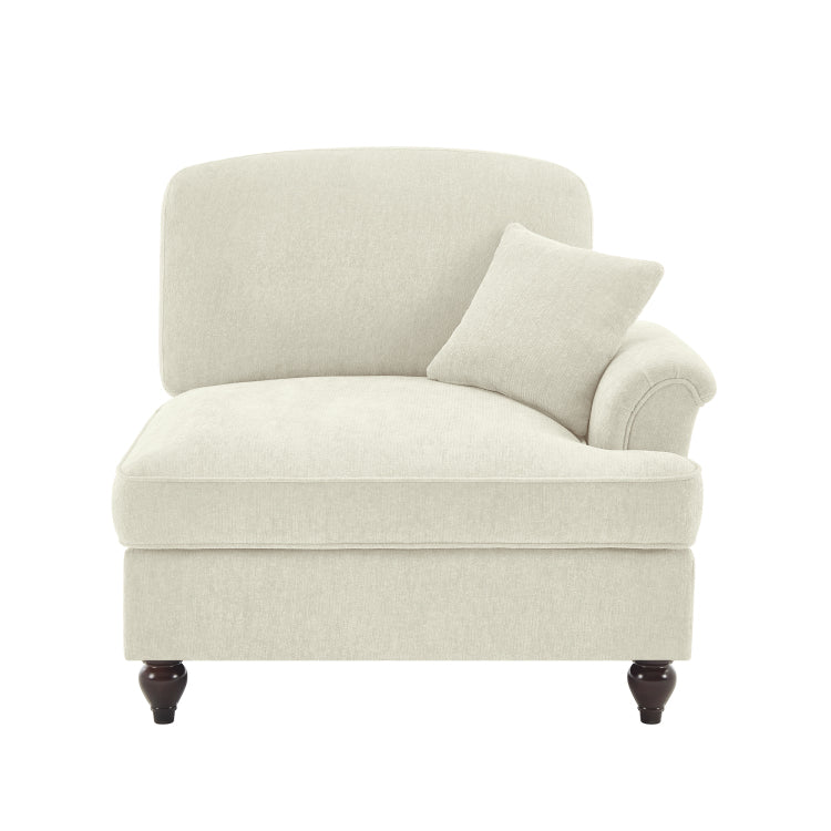 Sofa Rsf Chenille W 1 Pillow Beige