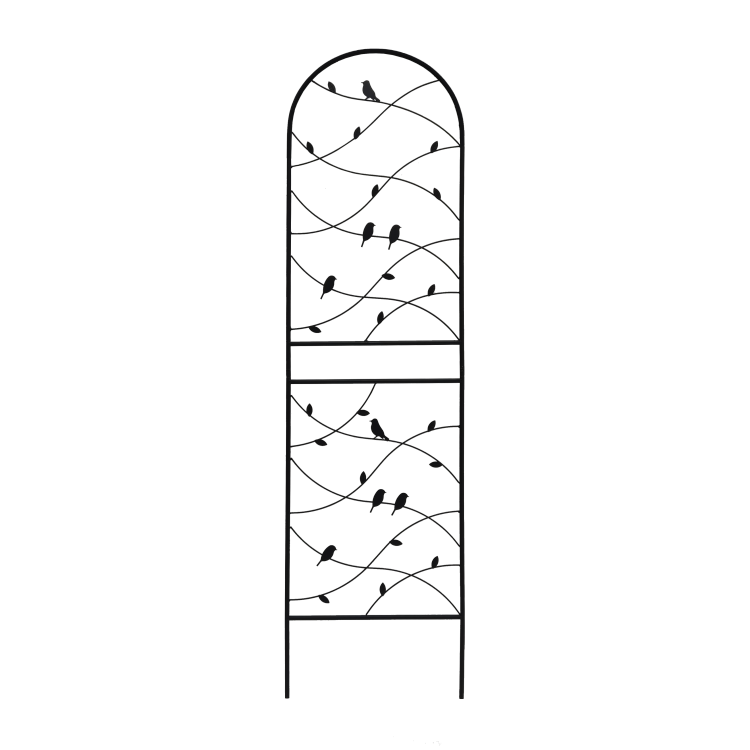 2 Pack Metal Garden Trellis 71" X 19.7" Rustproof Trellis For Climbing Plants Outdoor Flower Support Bird Deco Black