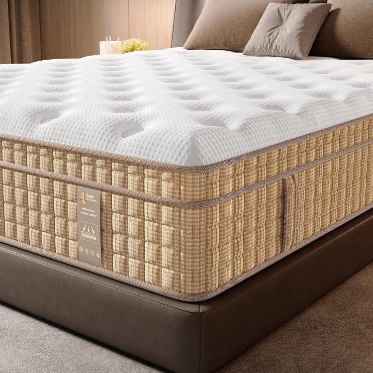 12 Inch King Hybrid Mattress With Independently Encased Springs & Gel Memory Foam, Medium Firm, Fiberglass Free, Certipur Us Certified, Mattress In A Box