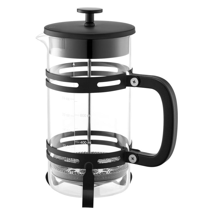 French Press Coffee Maker 34 Oz Borosilicate Glass Coffee Tea Press Silver