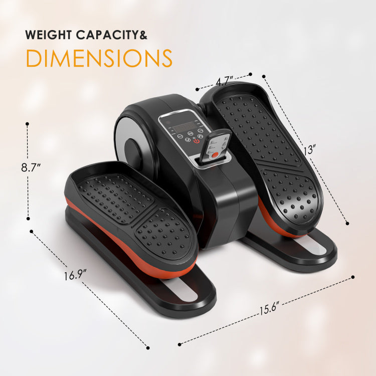 Under Desk Elliptical Machine 12 Speeds, Remote Control, Bidirectional Pedals , Silent Seated Exerciser For Seniors & Rehabilitation