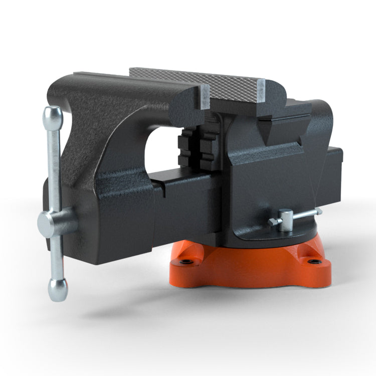 6" Bench Vise W Anvil 360 Swivel Locking Base Heavy Duty Ductile Iron