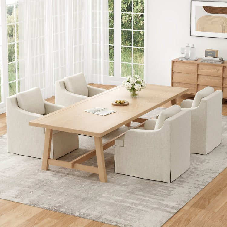 Dining Chair With Armrest,Kitchen Chair With Soft Upholstered And High Density Sponge Cushion,Accent Chair For Living Room,Bedroom,And Dining Room,Restruant