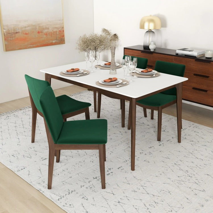 Laura Mid Century Modern Solid Wood Dining Chair Set Of 2