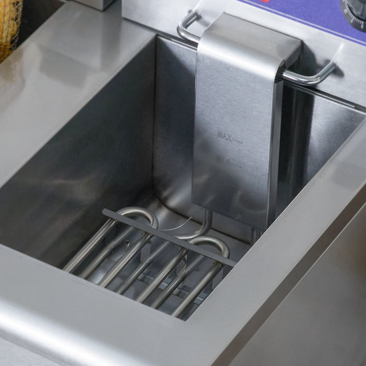 Commercial Electric Deep Fryer Countertop Deep Fryer With Dual Tanks 3000W