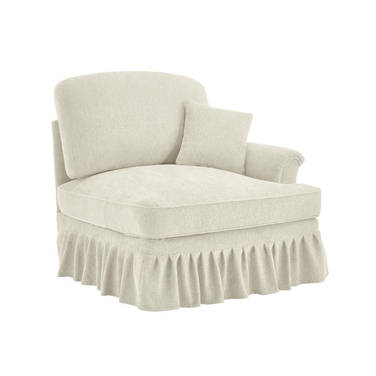 Sofa Rsf Chenille W 1 Pillow Beige
