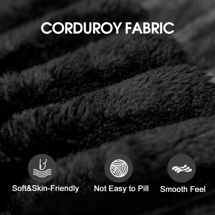 Cloud Sectional Couch,Modern Modular Sofa With Deep Seat, Upholstered Couches For Living Room Bedroom,No Assembly Required,Black Plush Corduroy Fabric