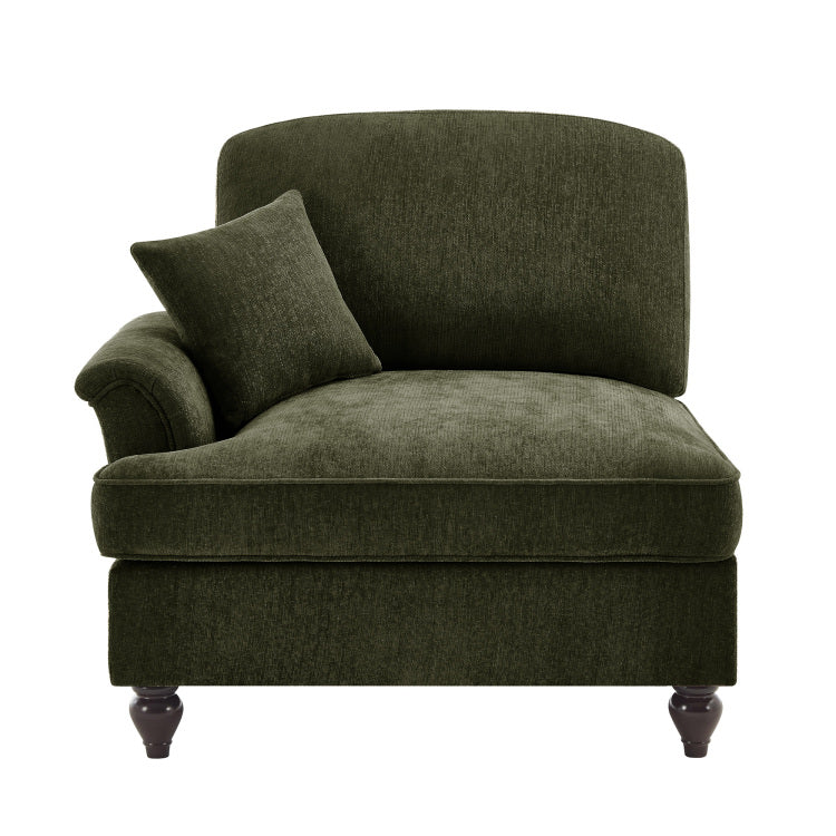 Sofa Lsf Chenille W 1 Pillow Green