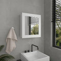 Luma Medicine Cabinet With Mirror Door 20.5" High Cabinet Organizer With Two Interior Shelves For Bathroom, Kitchen, Mudroom