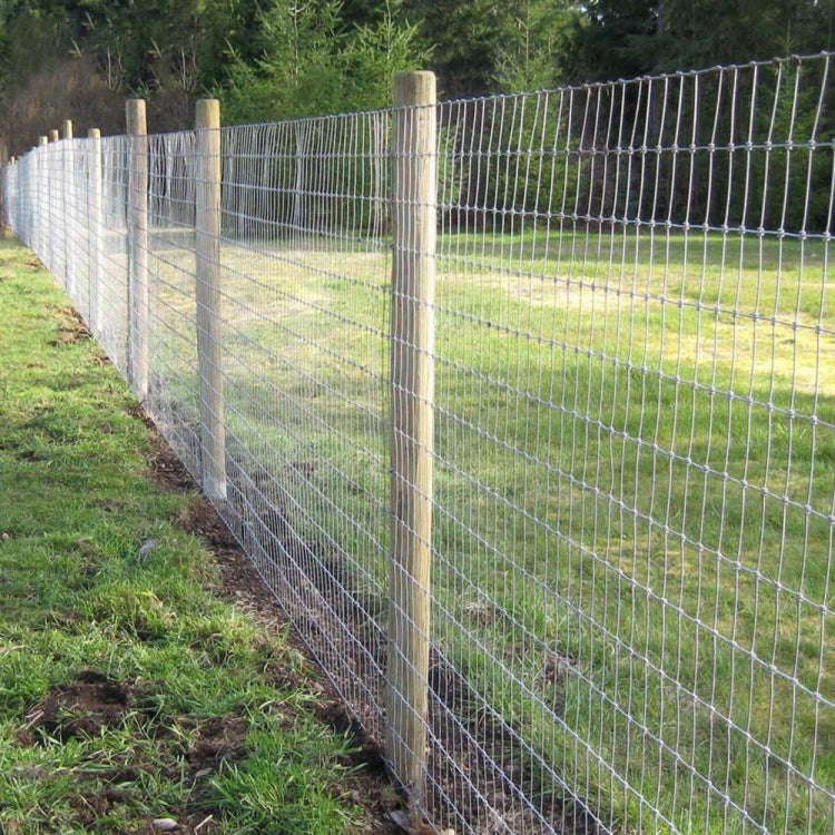 Farm Fence 4Ft X 328Ft 14Gauge Heavy Zinc Coating Cattle Fence,Galvanized Field Wire Fencing Deer Fence,Goat Fence,Hog Wire Fencing For Yard Livestock & Animals Protection