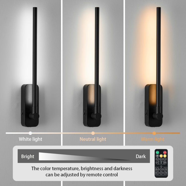 Rechargeable Wall Lights With Remote Control Led Picture Lights For Bedroom Wireless Magnetic Clip On Art Light Fixtures 3Cct Dimmable In Black